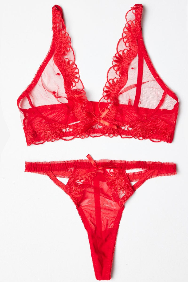 Red Basic Underwired Underwear Set – The Alley Online