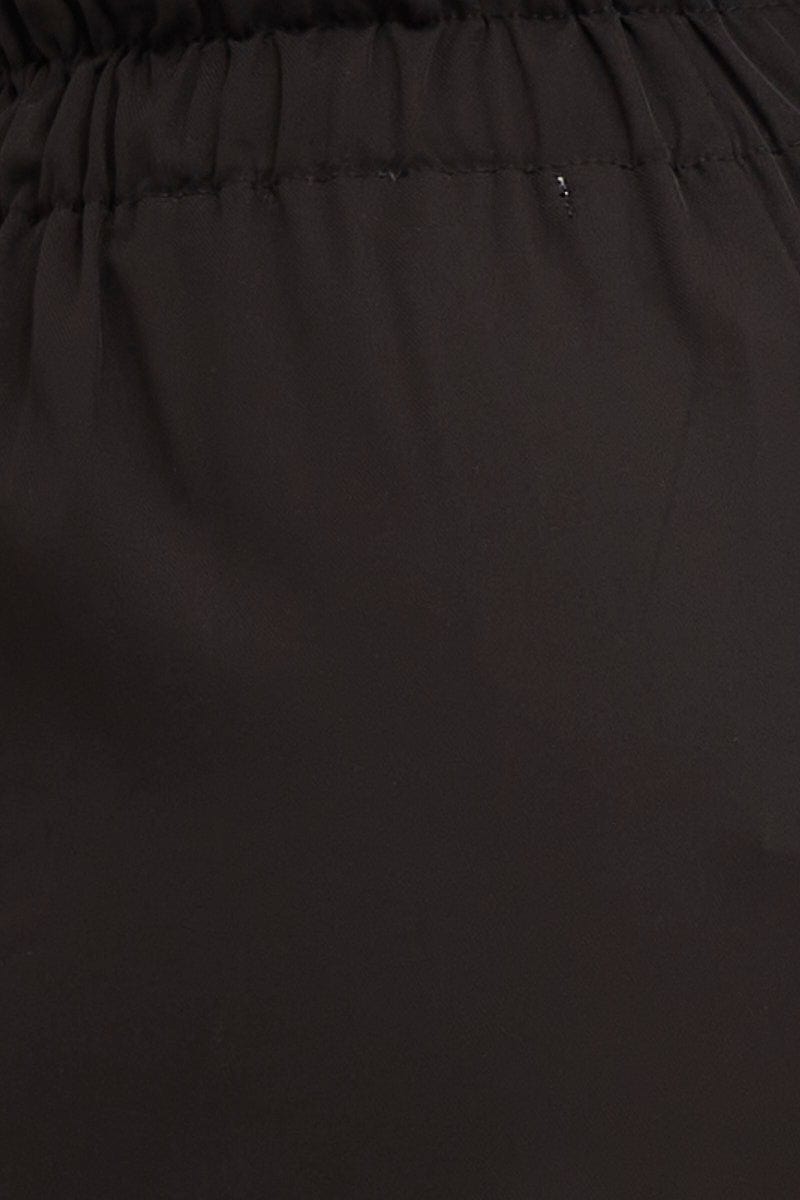WORK PANT Black Elastic Waist Slim Leg Pant for Women by Ally