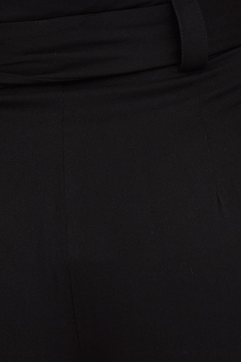 WORK PANT Black Pants Workwear Tie Waist Wide Leg for Women by Ally