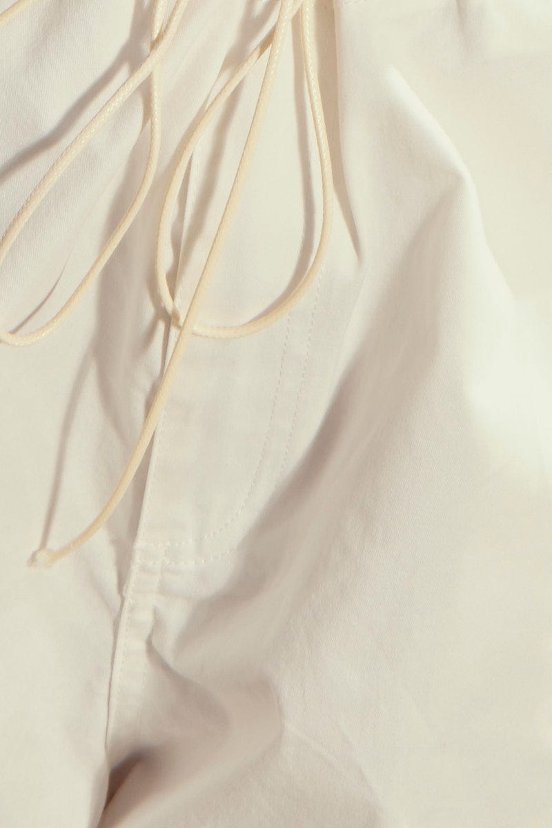 Women’s White Cargo Pants Low Rise Ally Fashion